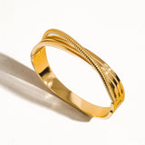 Yuna 18K Gold Chain Bangle Bracelet