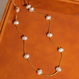 Ida 18K Petite Pearl Necklace