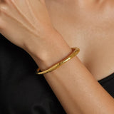 Ruvic 18K Gold Textured Open Cuff Bracelet