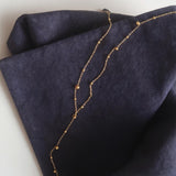Golden Grace Beaded Y Lariat Necklace