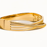 Yuna 18K Gold Chain Bangle Bracelet
