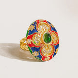Darla Gold Vintage Statement Oval Ring