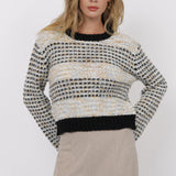 Ellington Mixed Yarn Bell Sleeve Sweater