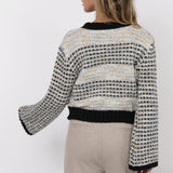 Ellington Mixed Yarn Bell Sleeve Sweater
