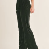 High Voltage Pleated Velvet Pants
