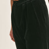 High Voltage Pleated Velvet Pants