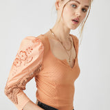 Brunch Date Top - Peached Copper