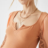 Brunch Date Top - Peached Copper