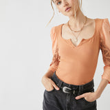 Brunch Date Top - Peached Copper