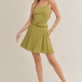 Glamping Belted Mini Dress