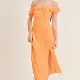 Tropicana Off The Shoulder Midi Dress