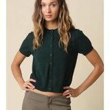Everly Short Sleeve Wool Blend Knit Cardigan