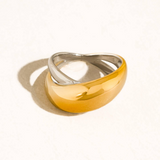 Sloane 18K Gold Two-Tone Dome Band Ring