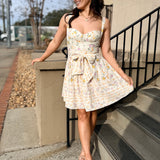 Golden Meadow Tie-Back Dress