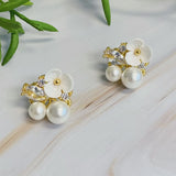 Mini Flower Jeweled Studs