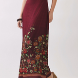 Isla Border Floral Strapless Maxi Dress