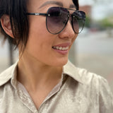 Jade Oversized Aviator Sunglasses