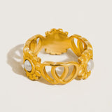 Séverine Flower Pearl Ring