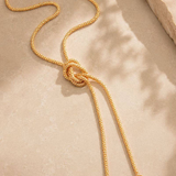 Layered Beaded Drop Pendant Necklace - Gold