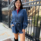 Navy Wash Tessa Denim Romper