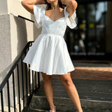 Sweet Surprise Mini Dress In White