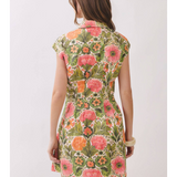 Willow Bloom Button-Front Mini Dress