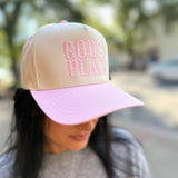 Light Pink God's Plan Two-Tone Trucker Hat