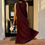 Selene Dark Brown Halter Dress