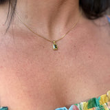 Maeve Green Square Stone Pendant