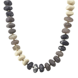 Monroe Gray Mix Oval Beaded Necklace