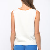 Citrus Bloom Embroidered Top