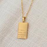 18kt Gold I Have Seen the Goodness of God Necklace