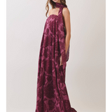 Amara Floral Scarf Strapless Maxi Dress
