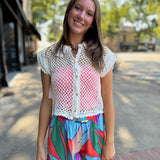 Lily Crochet Top - Coconut Milk