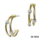 Twisted Luxe Crystal Hoop Earrings
