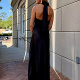 Bonnie Black Halter Dress