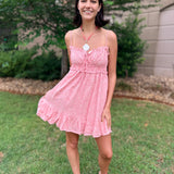 Blush Petal Ruffle Mini Dress