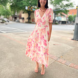 Annie Bloom Puff Sleeve Maxi Dress