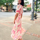 Annie Bloom Puff Sleeve Maxi Dress