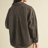 Black Coffee Back Pleated Jacket