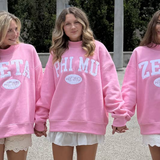 Greek Pink Established Date Mockneck Sweatshirt