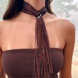 Printed Fringed Detail Scarf - 8