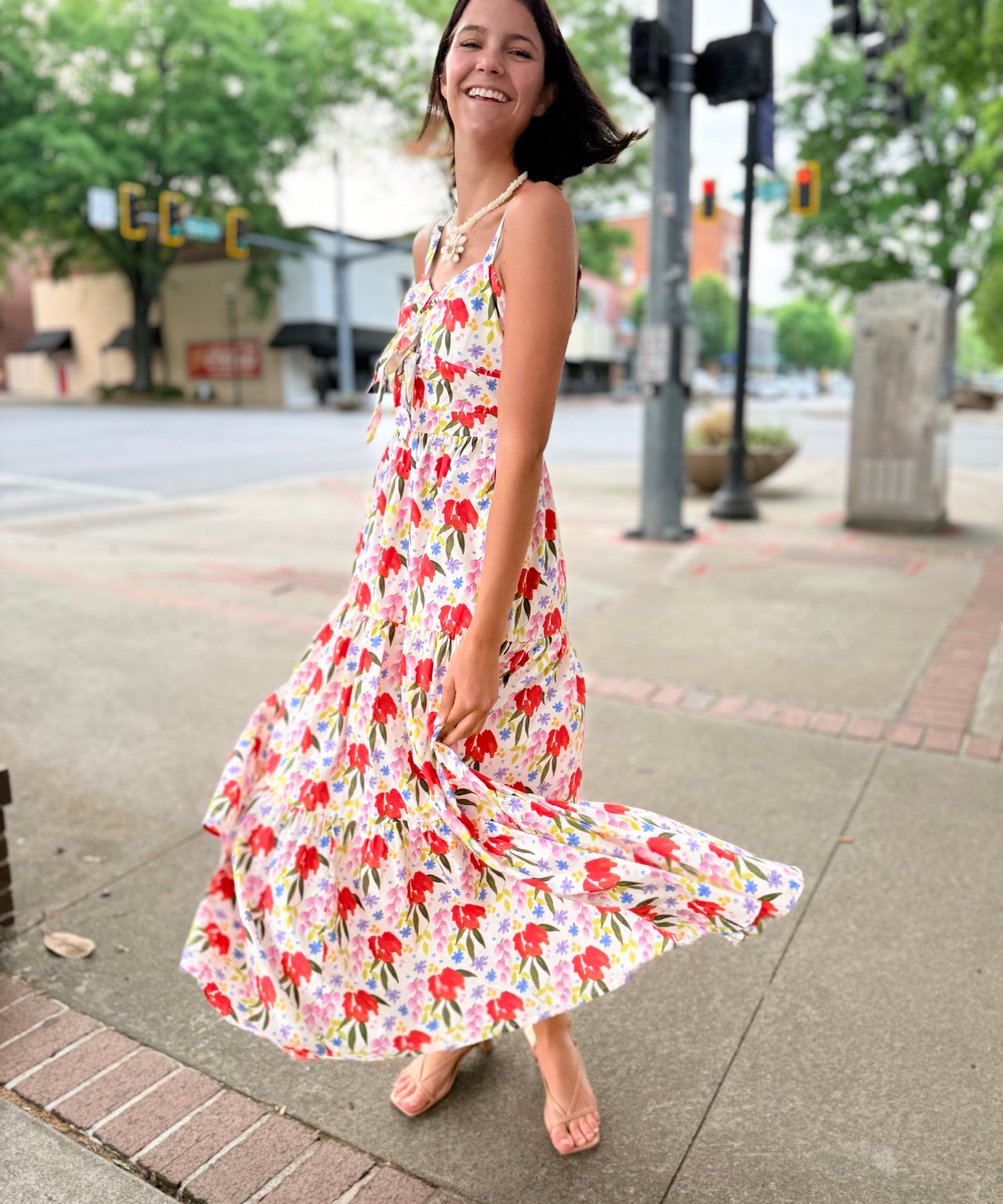 wildflower midi dress Wildflower Midi Dress-Cream Multi M