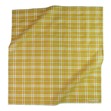 Marmee Gold & Green Plaid Cotton Bandana