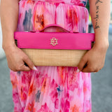 Betty Clutch Natural Hot Pink