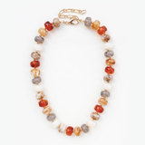 Marina Brown Multi-Tone Oval Beaded Necklace