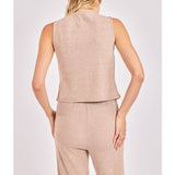 Oatmeal Rhapsody Knit Vest Top