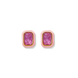Screwback Stud Earrings - Whitney Bubblegum Pink