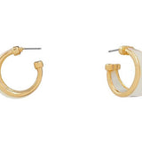 Ivory Luxe Hoop Earrings