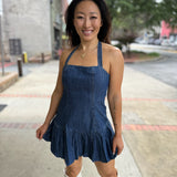 Ramie Denim Dress